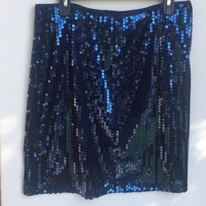 Jones New York navy blue sequenced skirt.  NWOT